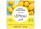 étiquette confiture bio citron