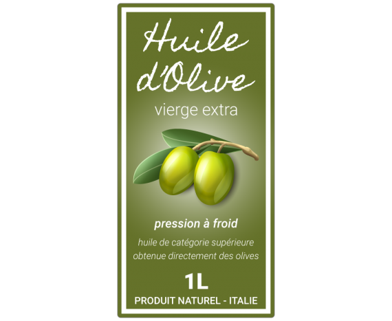 étiquette autocollante huile d'olive vierge extra