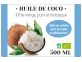 Étiquette autocollante huile de coco