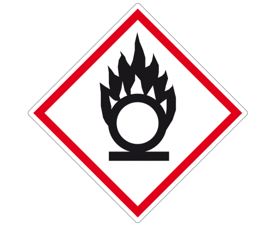 Étiquette danger produit comburant