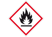 étiquette produit inflammable danger