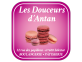 étiquette boulangerie avec macarons roses