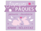 étiquette chocolaterie joyeuses pâques lapin