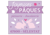 étiquette chocolaterie joyeuses pâques lapin